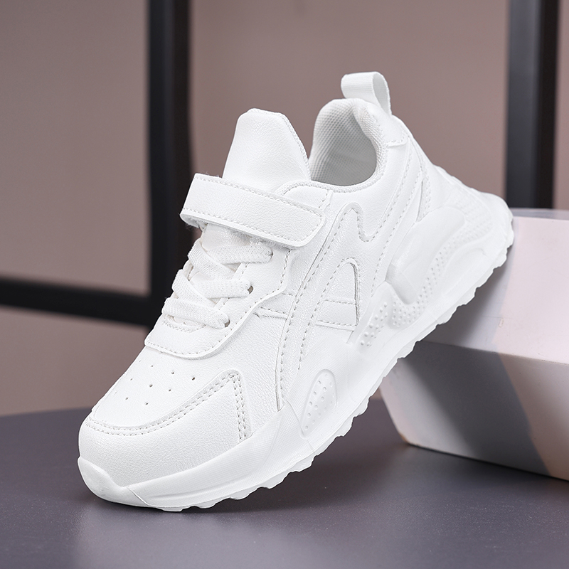 Sports Equipment For Schools - Sepatu Kasual Kulit Anak-anak Putih Sepatu